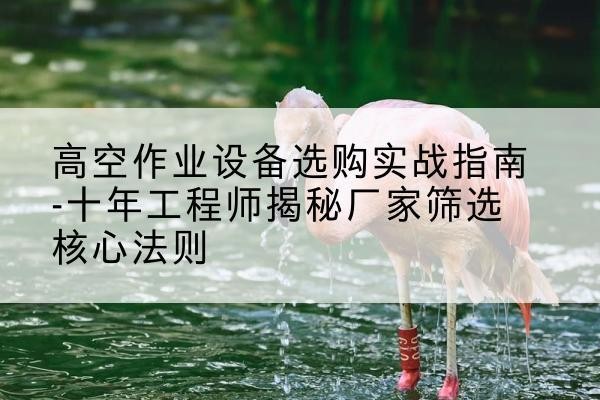 林周剪叉式升降机厂家-高空作业设备选购实战指南-十年工程师揭秘厂家筛选核心法则