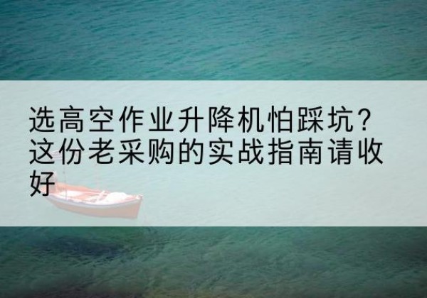 林周高空作业升降机厂家推荐-选高空作业升降机怕踩坑？这份老采购的实战指南请收好